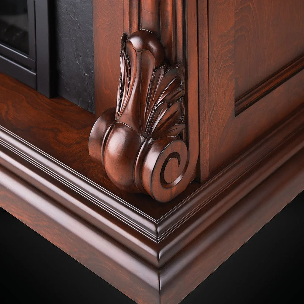 Monroe Electric Fireplace Mantel Package in Burnished Walnut