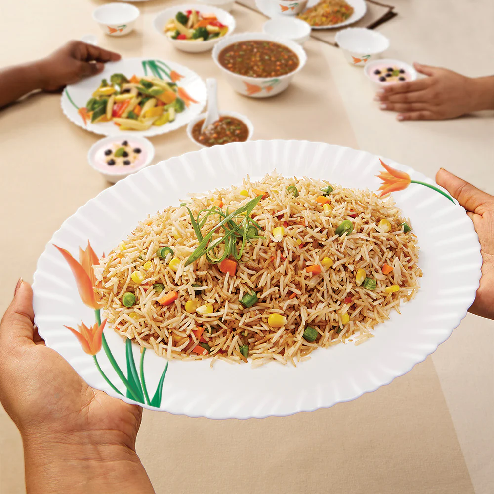 Larah by Borosil Firefly Dinner Set, 19 pc