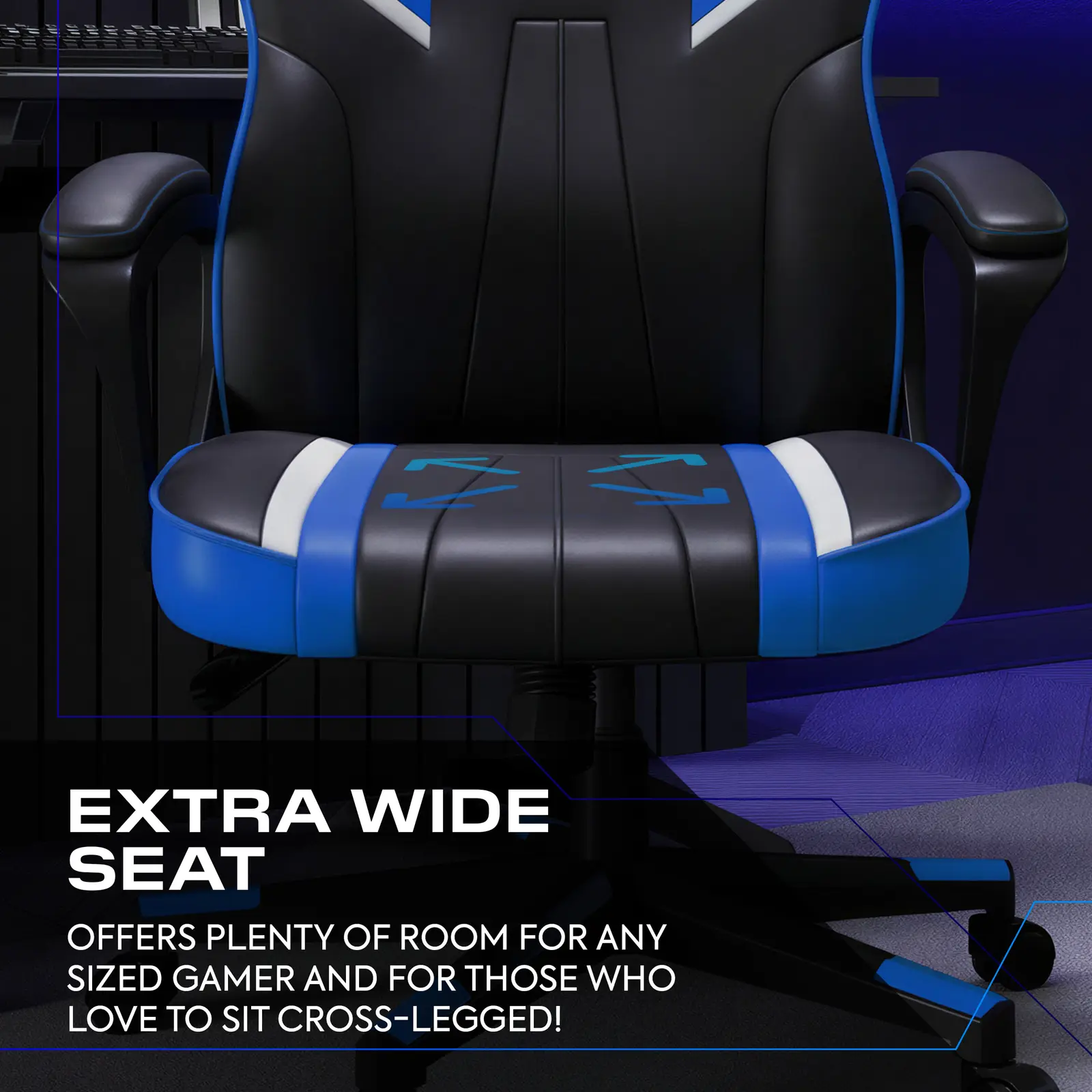 Tempest Ergonomic PC Office Gaming Chair - Blue