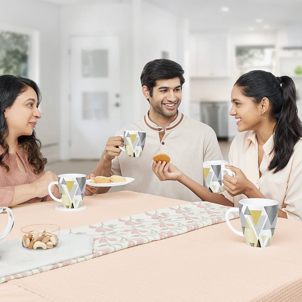 Larah by Borosil Nivaah Mug Set, 400ml x 2