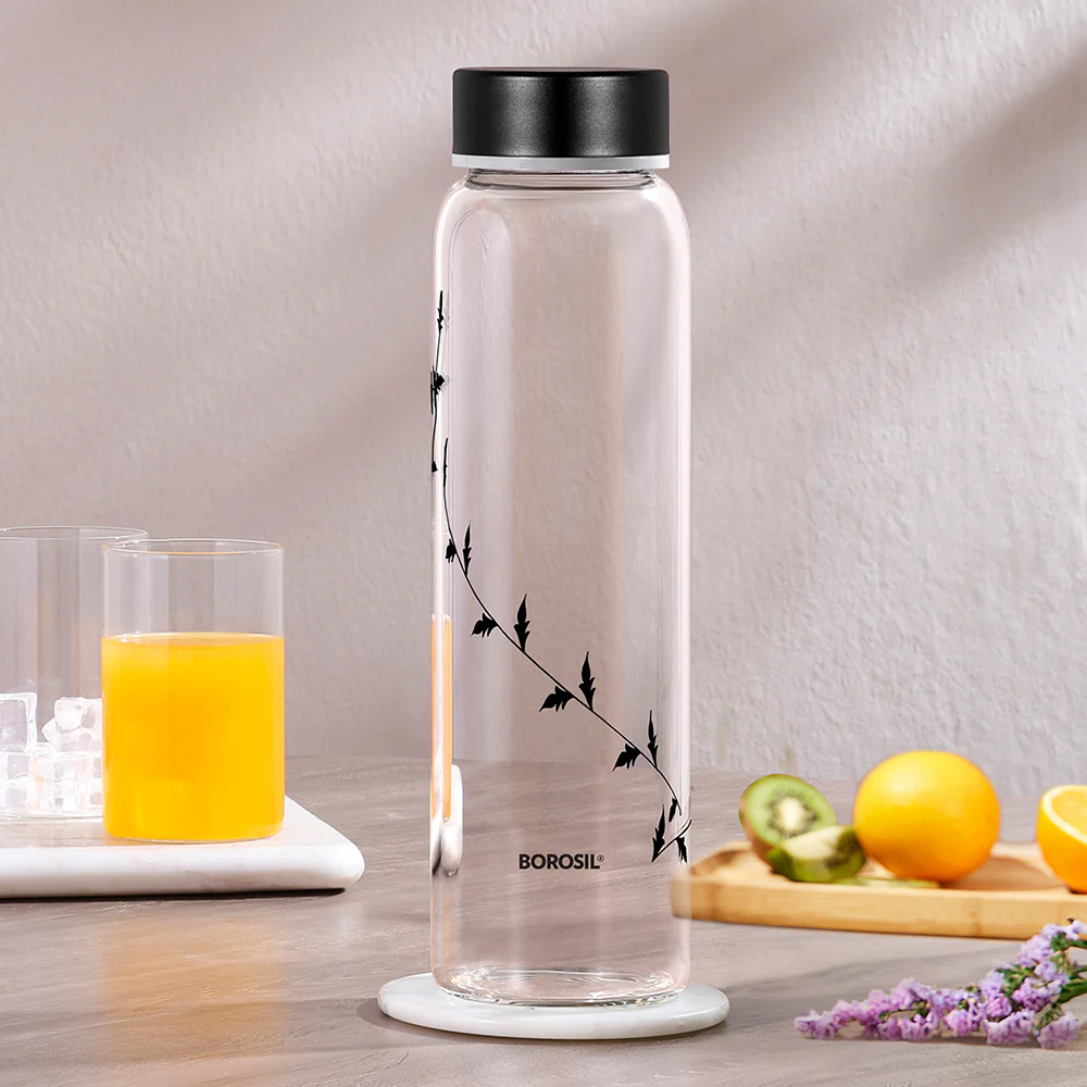 Crysto Black Krip Glass Bottle