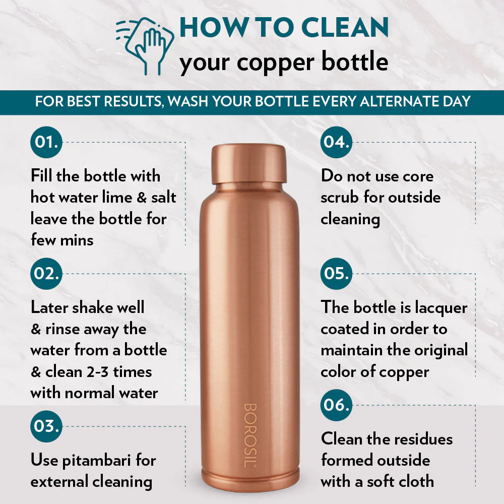 Borosil Copper Bottle-1L ECO