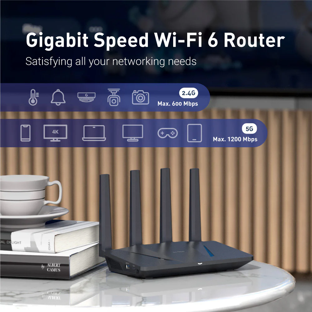 Flint (GL-AX1800) Wi-Fi 6 Home Secure Router