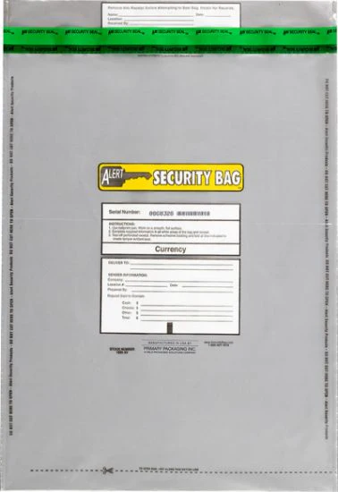 Alert 1520AV-250 Bank Deposit Bag Clear 15
