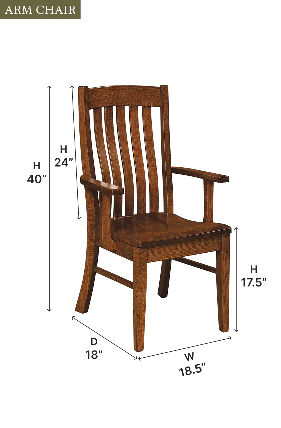 Amish Houghton Chair - Quick Ship
