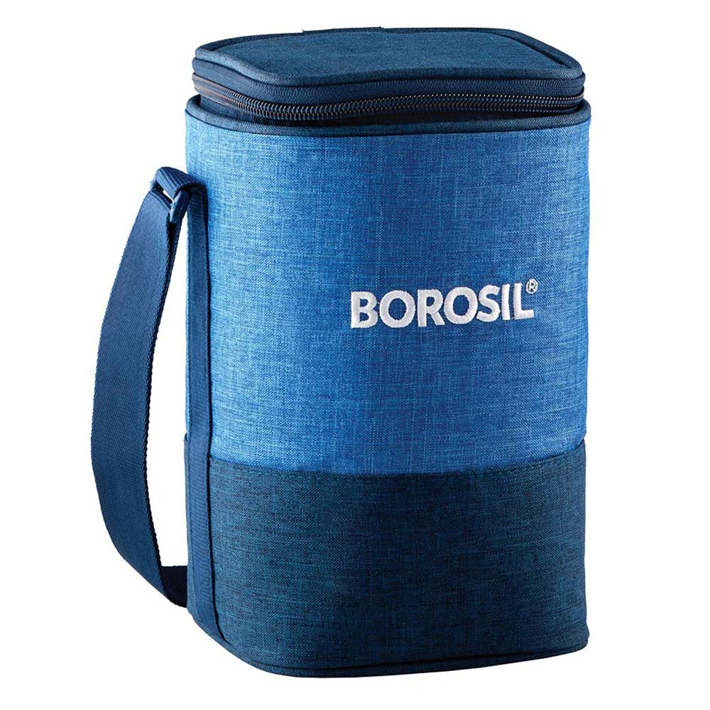Borosil Prime Lunch Bag, Square, For Set of 3, (320ml) (Only Bag)