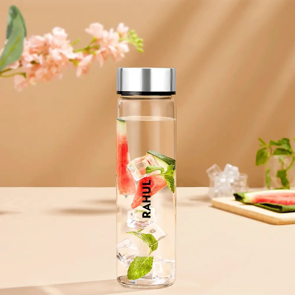 Neo Borosilicate Clear Glass Bottle Personalise
