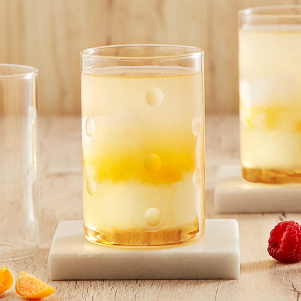 Borosil Medallion Glass, Set of 6, 350ml