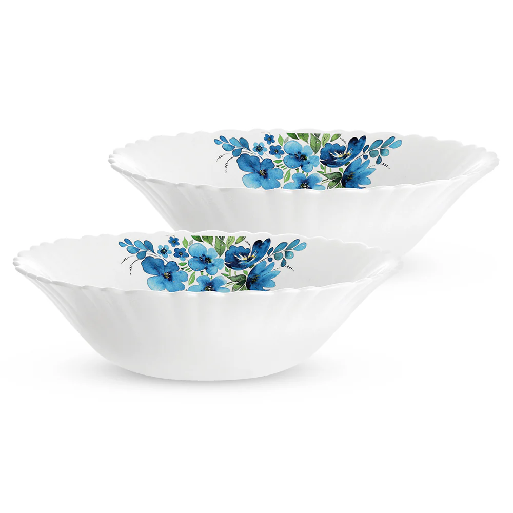 Larah by Borosil Pansy Multipurpose Bowl, 2 pc Set