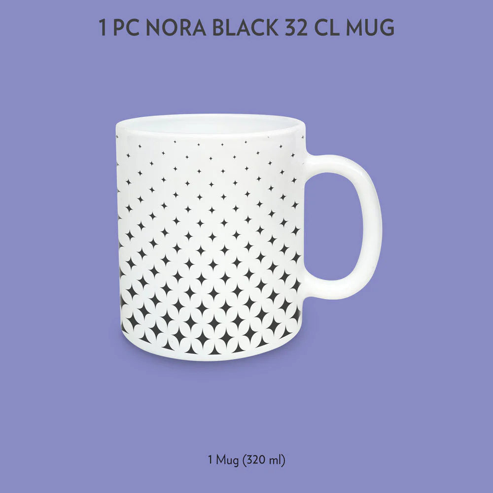 Larah by Borosil Nora Black Mug, 320ml