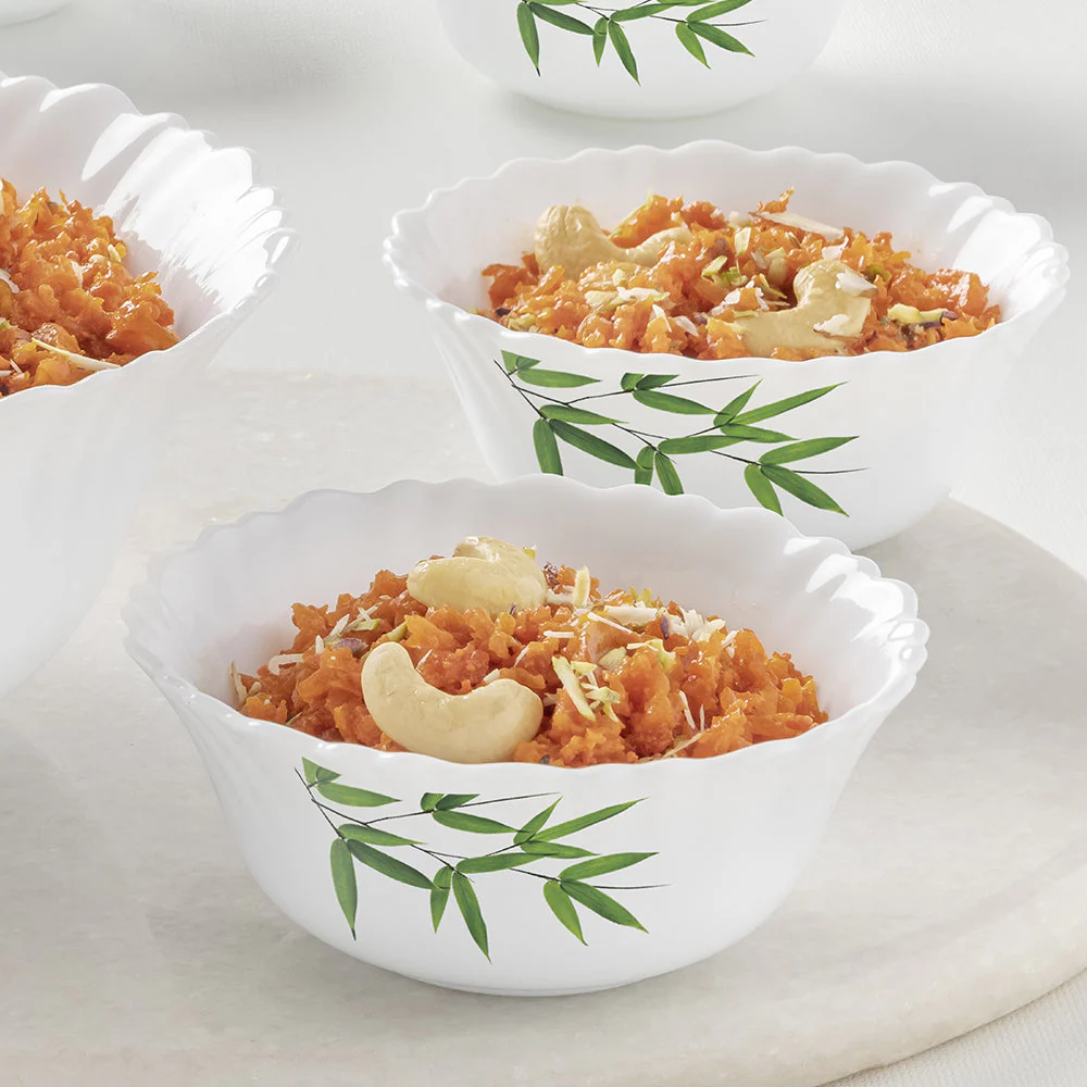 Larah by Borosil Bamboo Leaves Pudding Set, 5 pc (Mini)