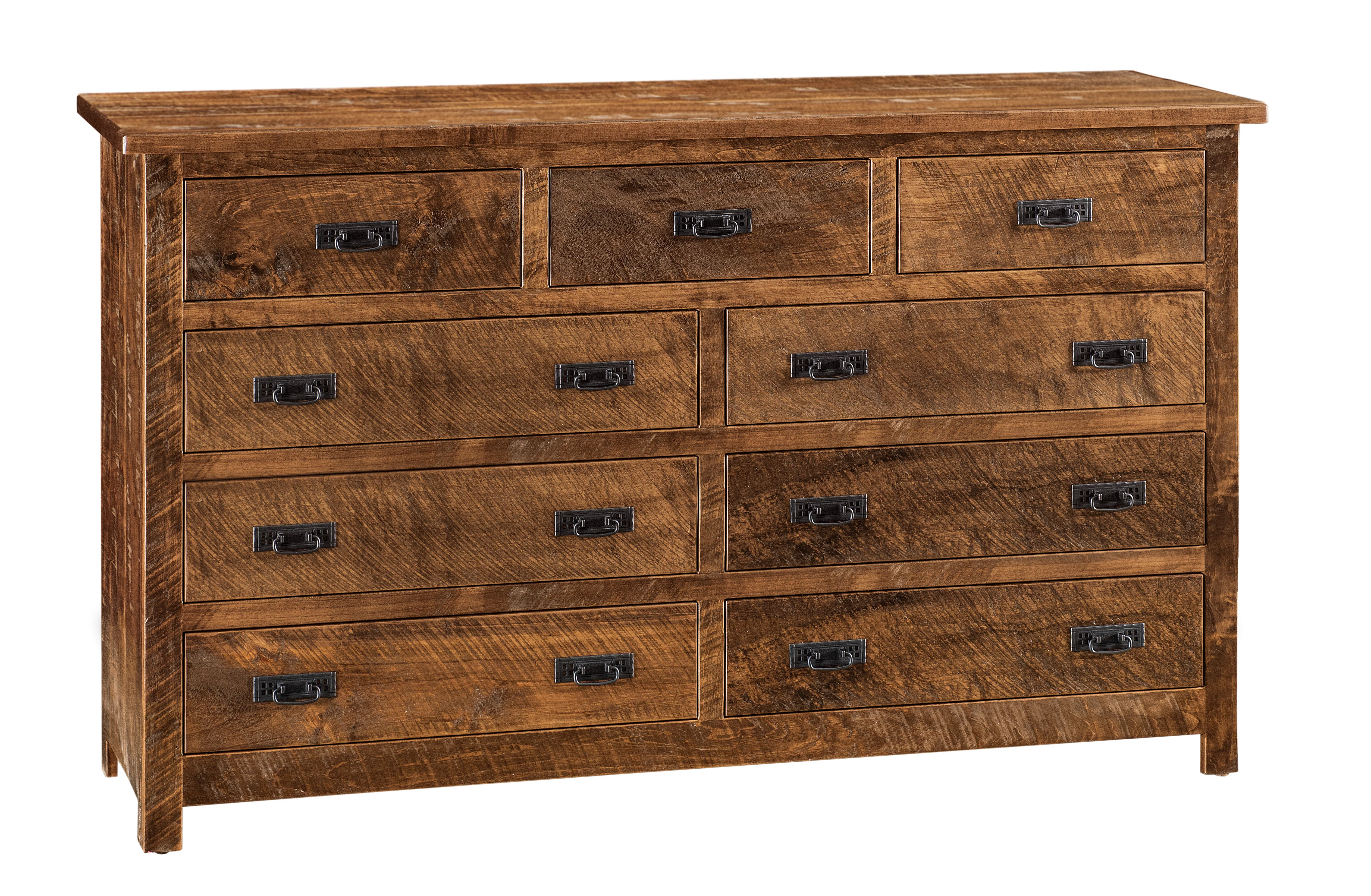 Amish Dumont Rustic Nine Drawer Dresser