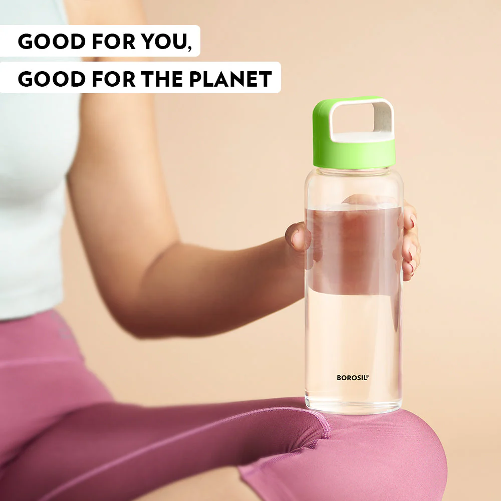 Crysto Wide Mouth Clear Glass Bottle