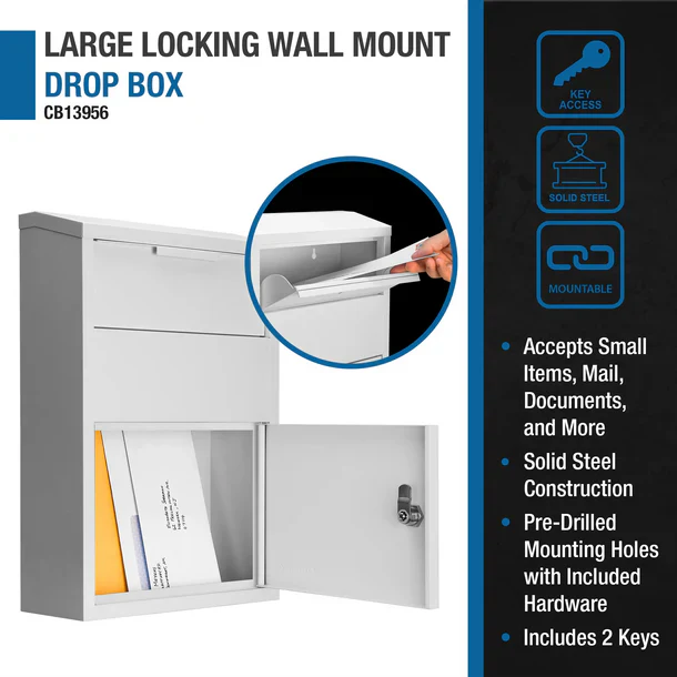 Barska CB13956 Large Locking Wall Mount Drop Box
