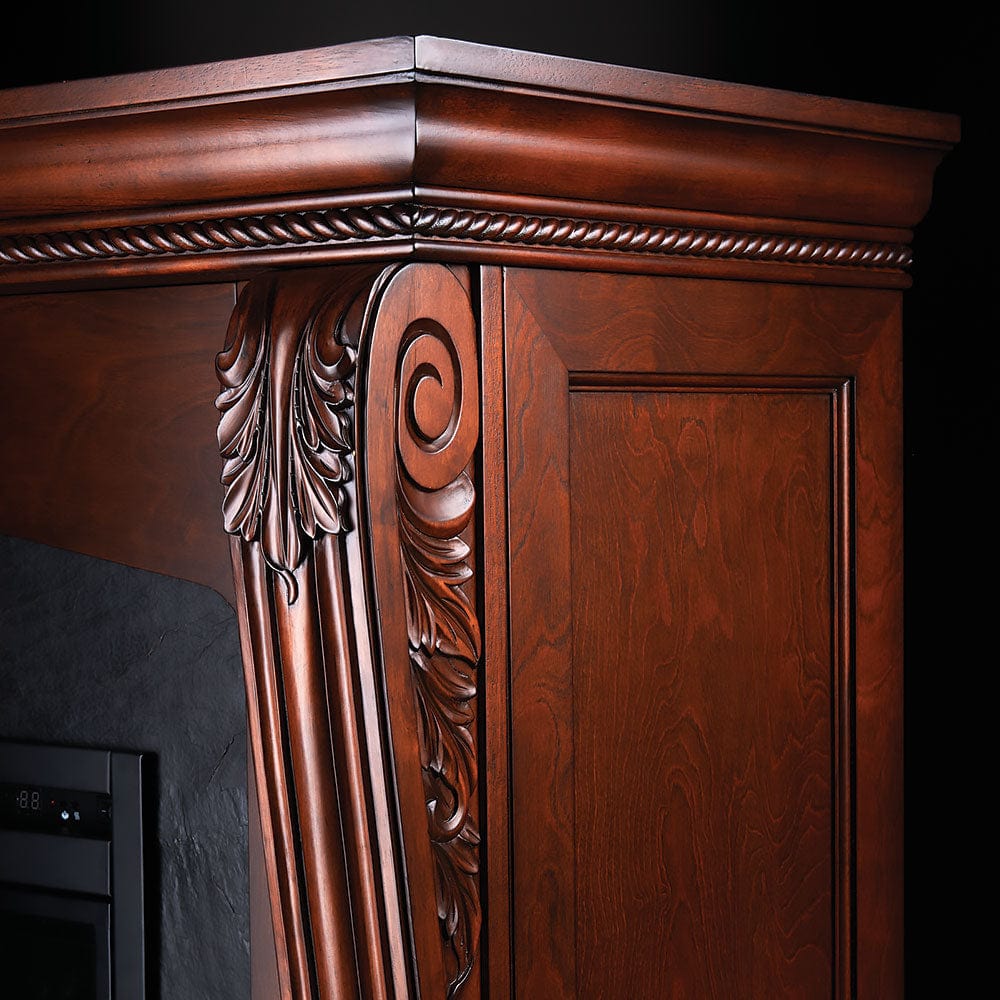 Monroe Electric Fireplace Mantel Package in Burnished Walnut