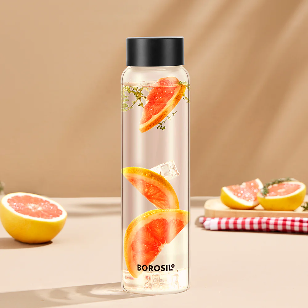 Crysto Wide Mouth Clear Glass Bottle