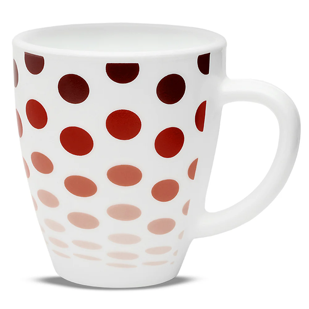 Larah by Borosil Polka Red Mug, 390ml