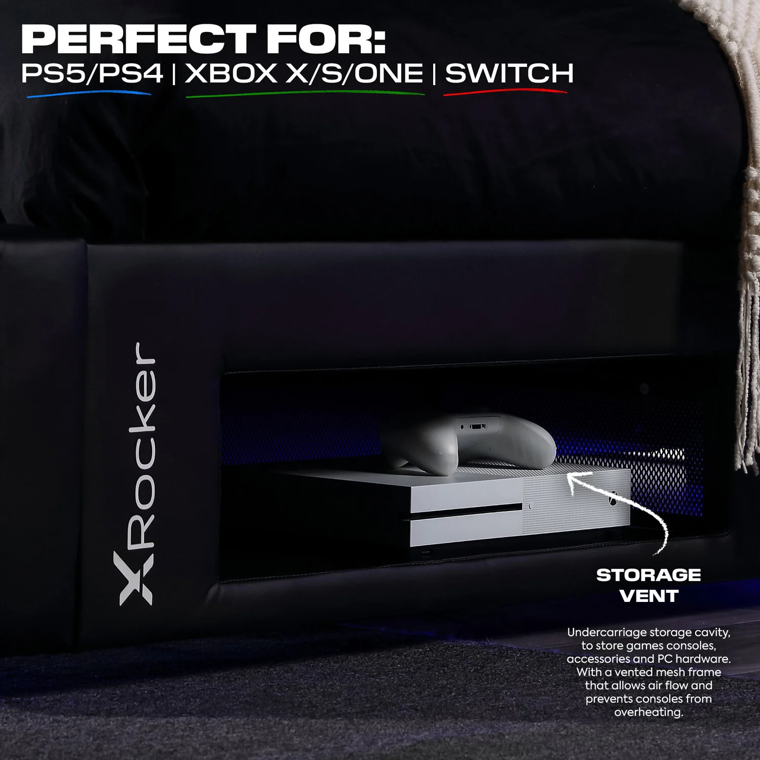 Cerberus Twist Single TV Gaming Bed - Black / Red