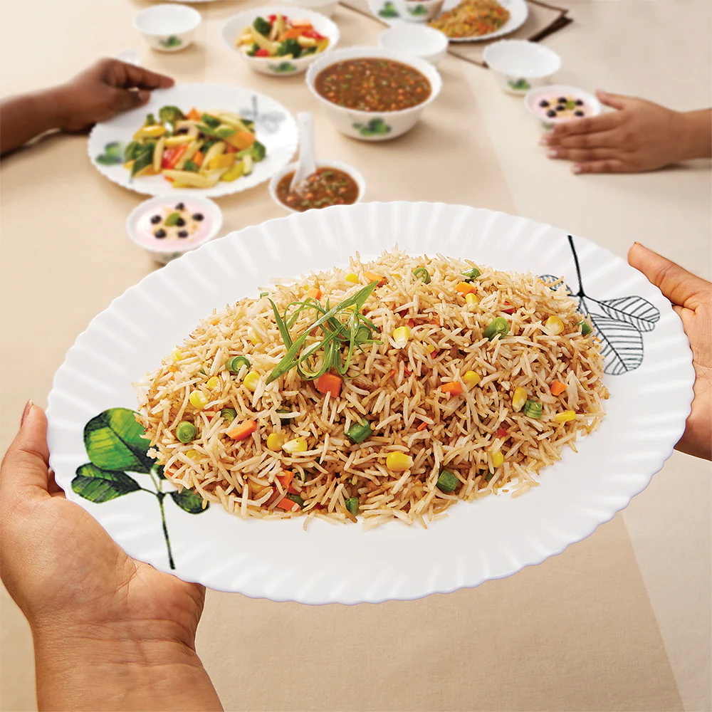 Larah by Borosil Oval Dinner Set, 21 pc