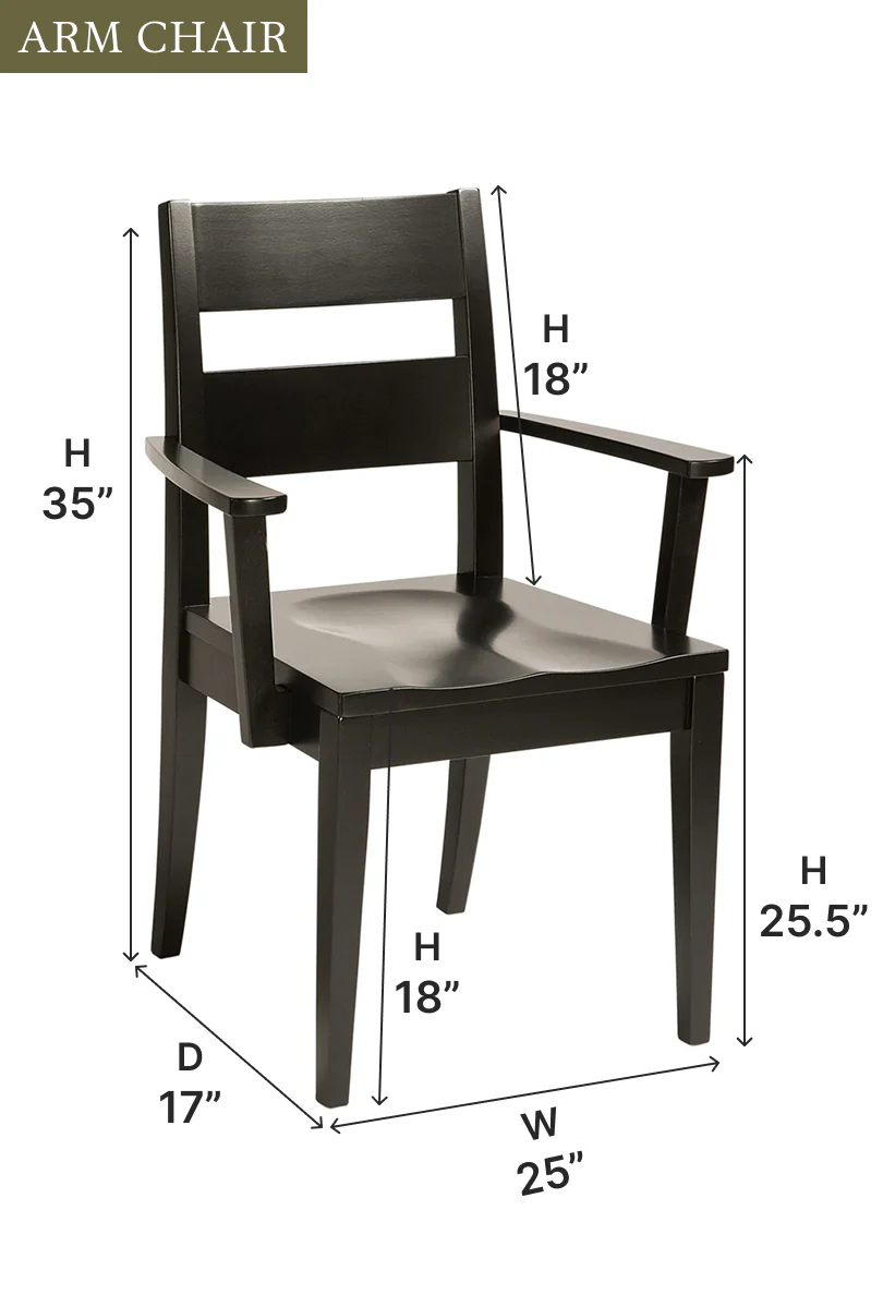 Amish Carson Solid Wood Dining Chair