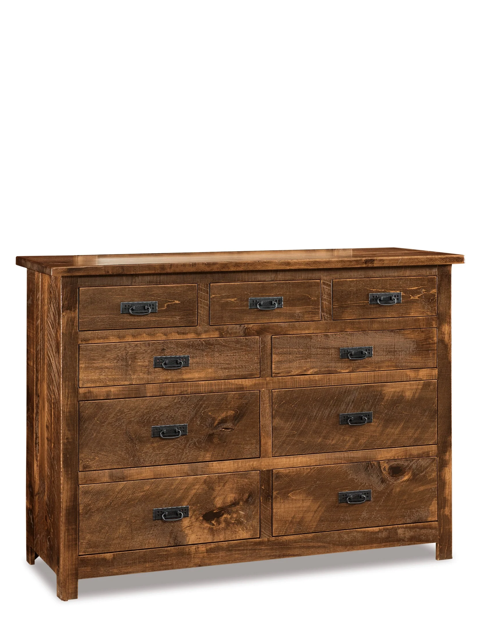 Amish Dumont 57 Rustic Nine Drawer Dresser