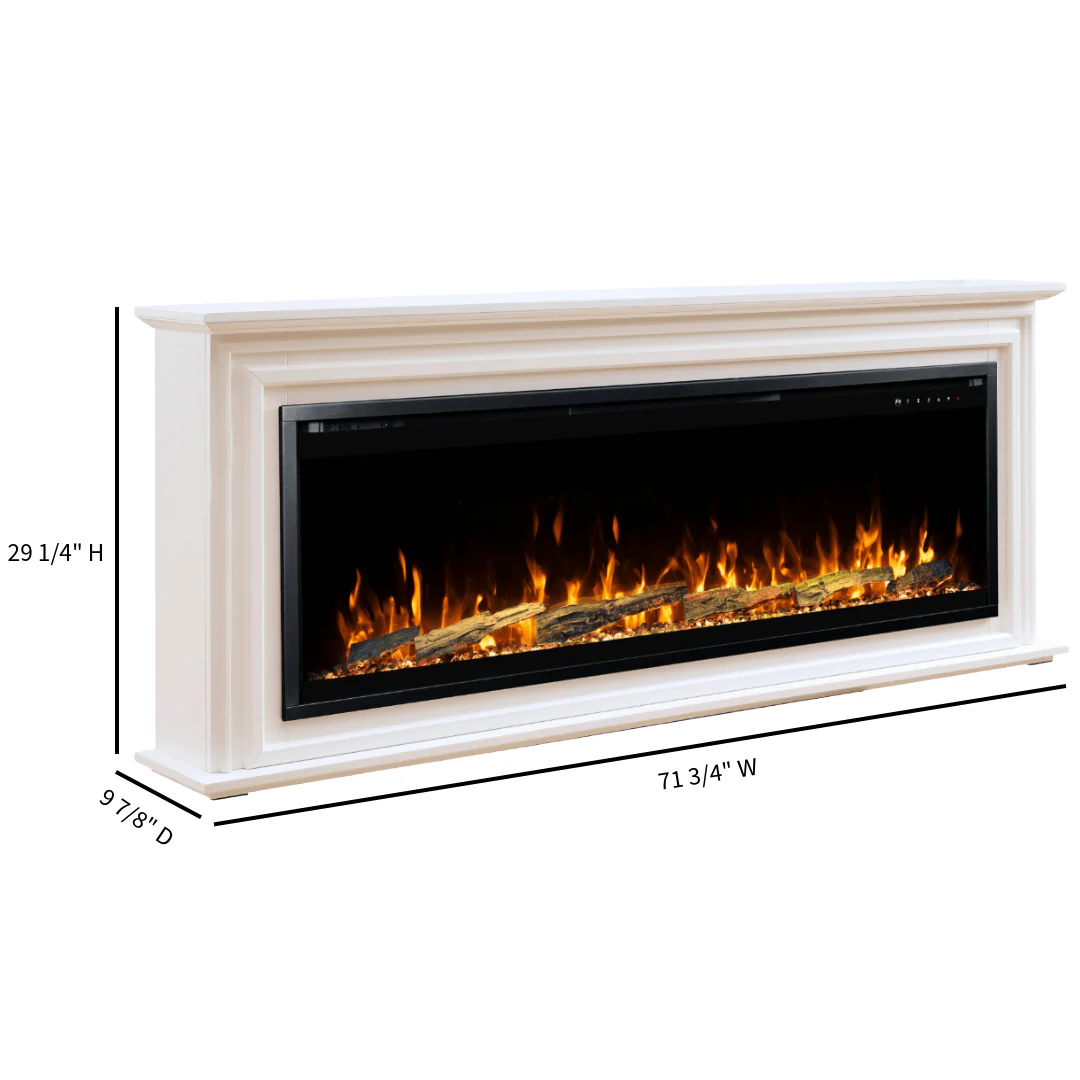 Sideline Elite Pro 60 Inch Smart Electric Fireplace with Encase Surround Mantel