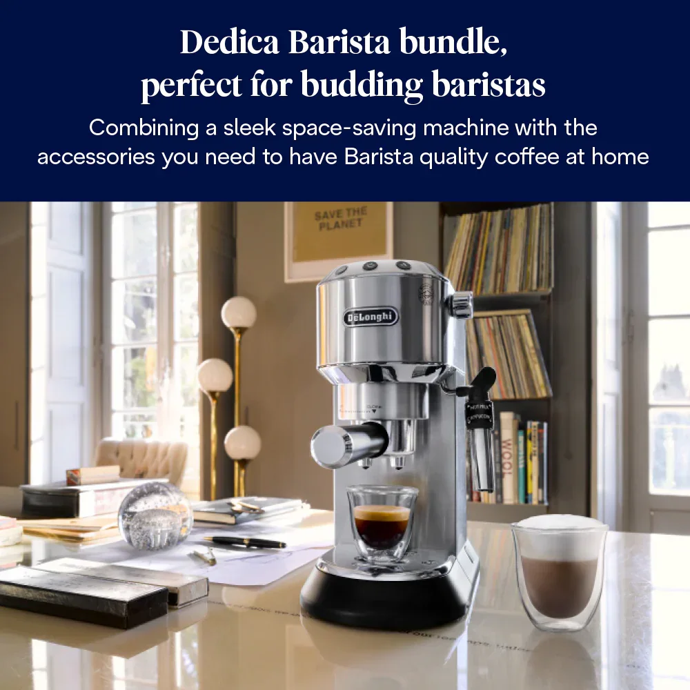 DeLonghi Dedica Pump Coffee Machine Bundle | ECKG6820.M