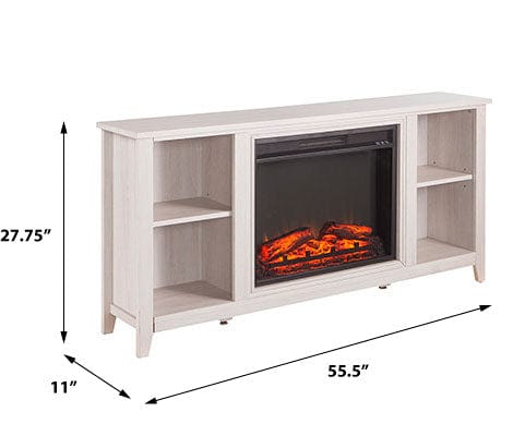 Parkdale Electric Fireplace Media Console in White