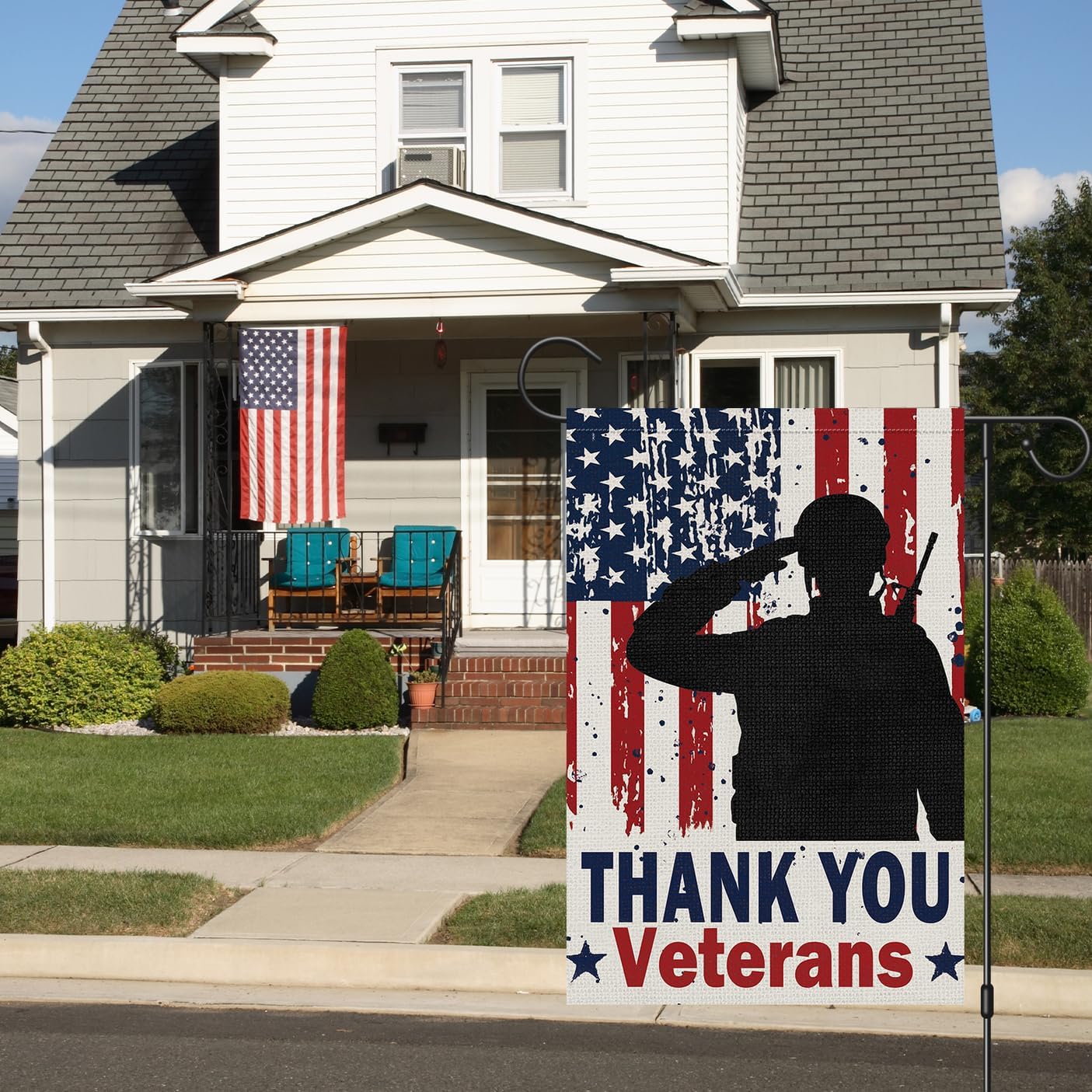Veterans Day Garden Flag Thank You Veterans 12x18 Inch, 6 Pcs