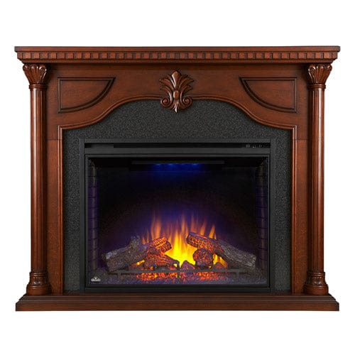 Aden Electric Fireplace Mantel Package in Cherry