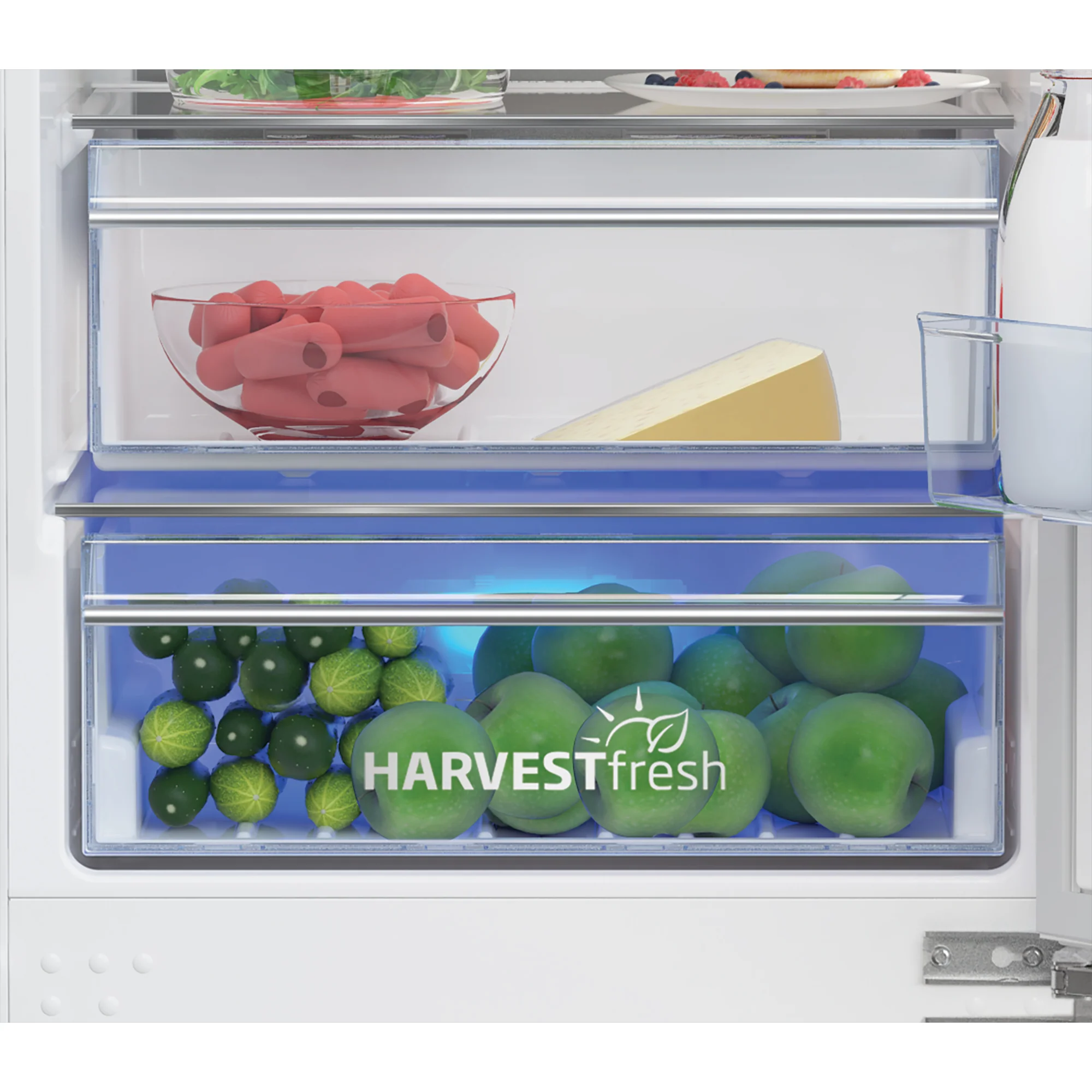 Beko 254L Integrated Combi Fridge White