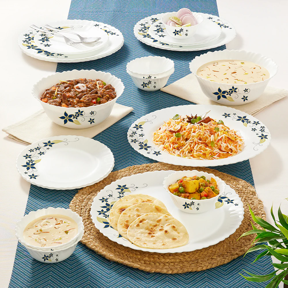 Larah by Borosil Viva Dinner Set, 21 pc