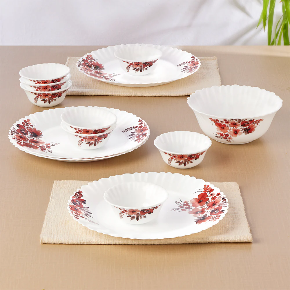 Larah by Borosil, Eva Dinner Set, 13 pc