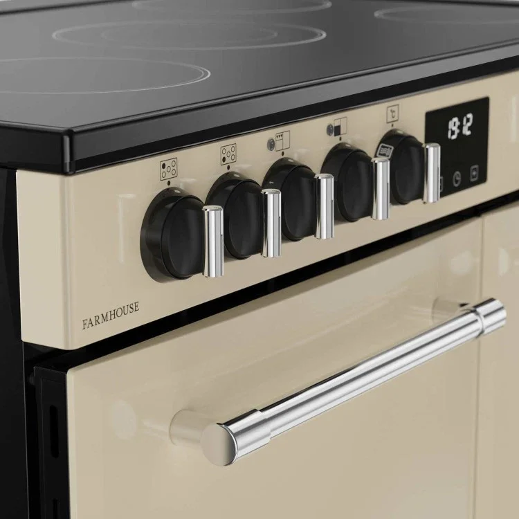 Belling Farmhouse 90cm Electric Range Cooker - Cream