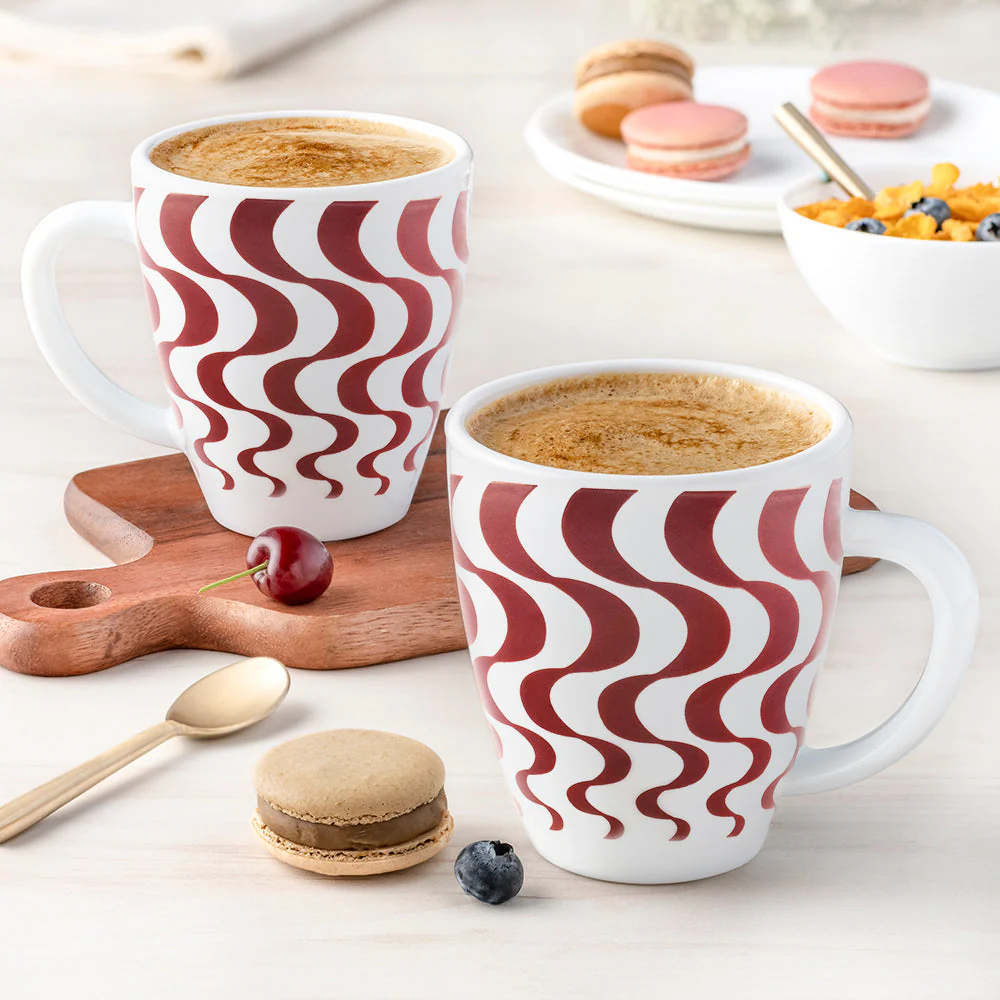 Larah by Borosil Waves Brown Mug, 390ml