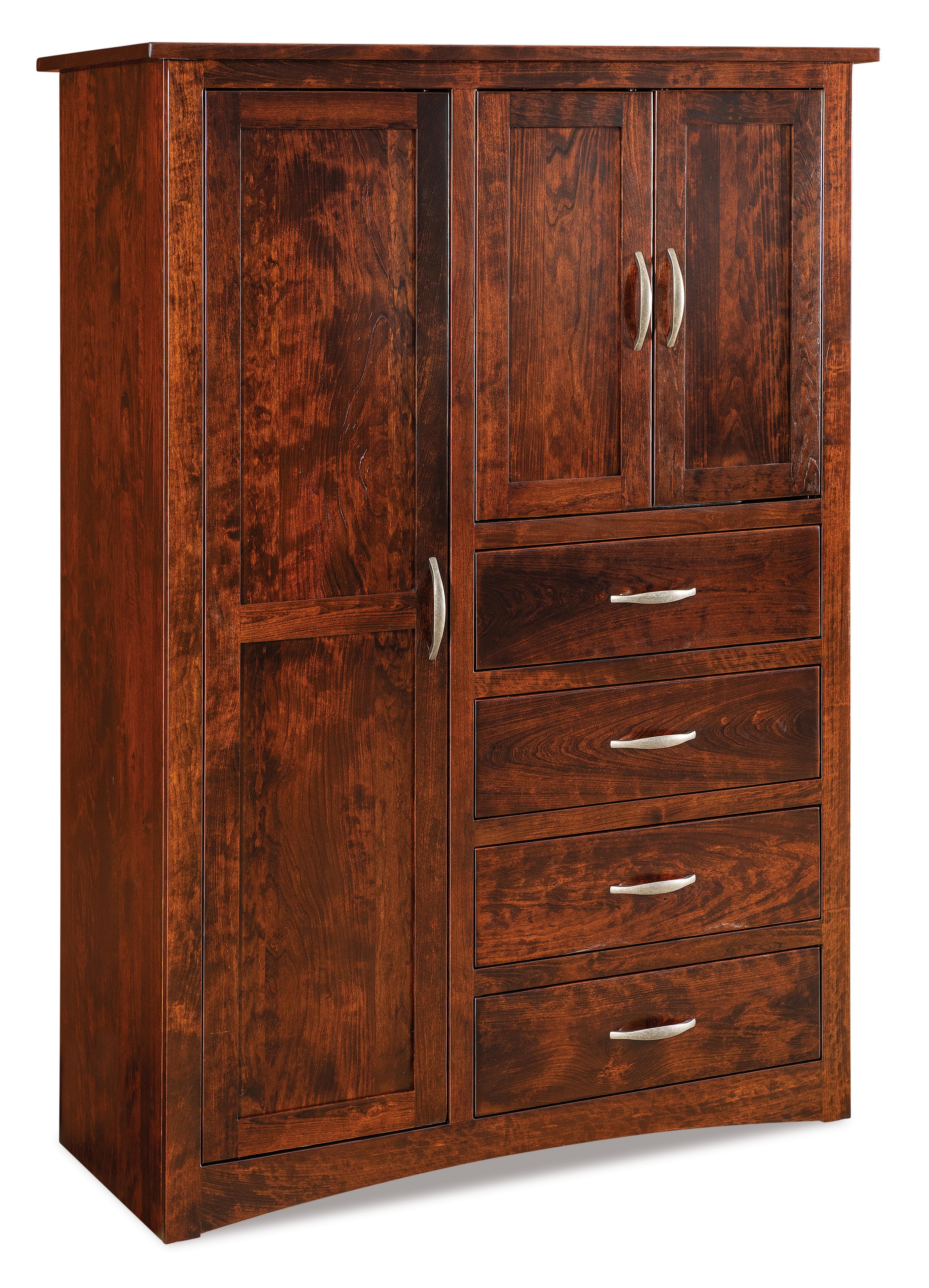 Amish Denver Four Drawer Three Door Chifferobe