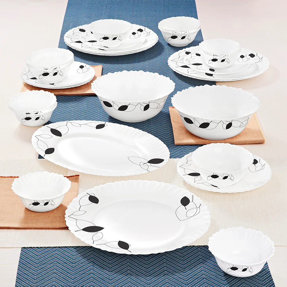 Larah by Borosil Shadow Dinner Set, 27 pc