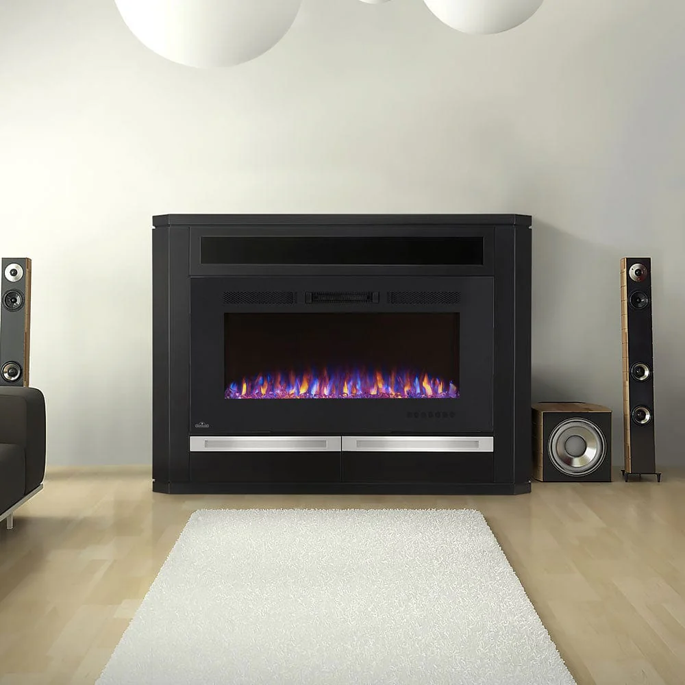 Alanis Electric Fireplace Media Console in Black