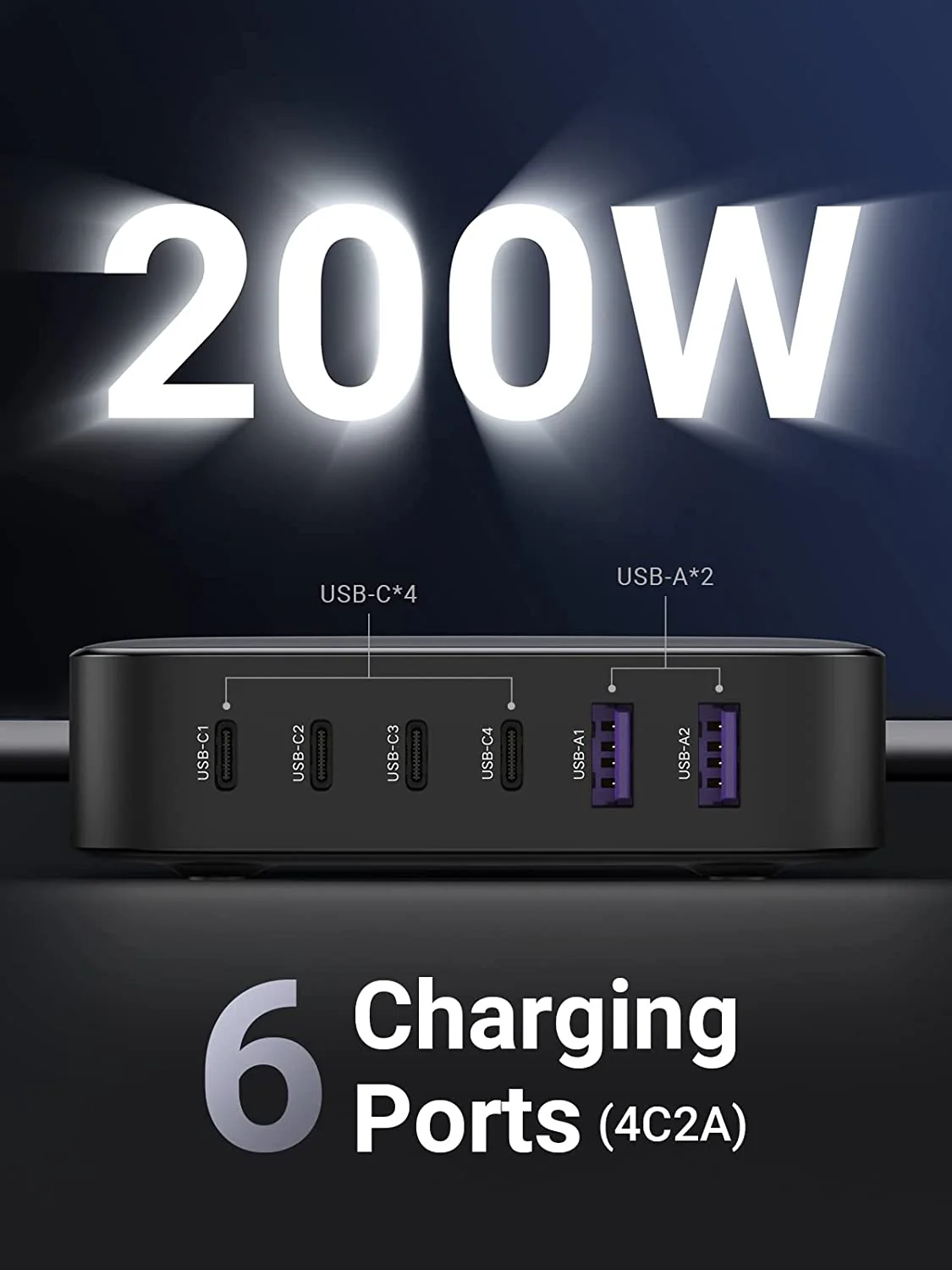 UGREEN Nexode 200W 6-Port Charger