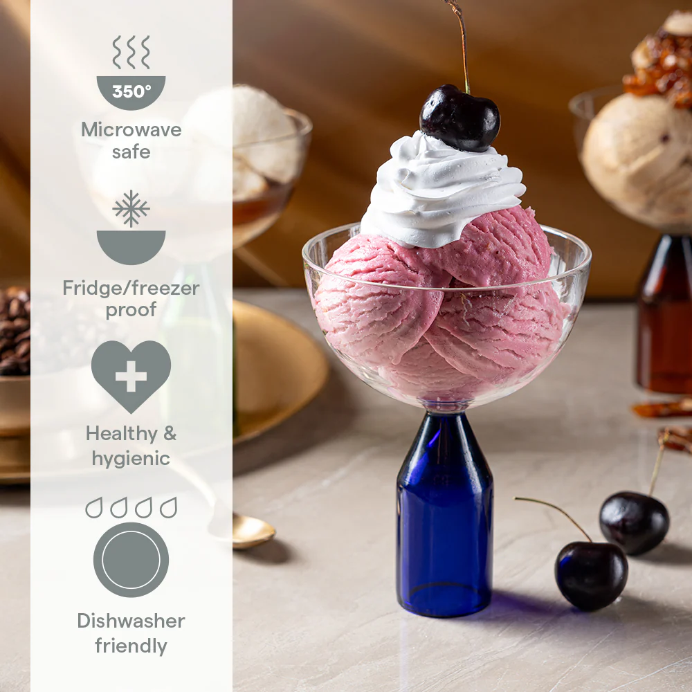 Kairo Ice Cream Bowls, Frost - Set of 2