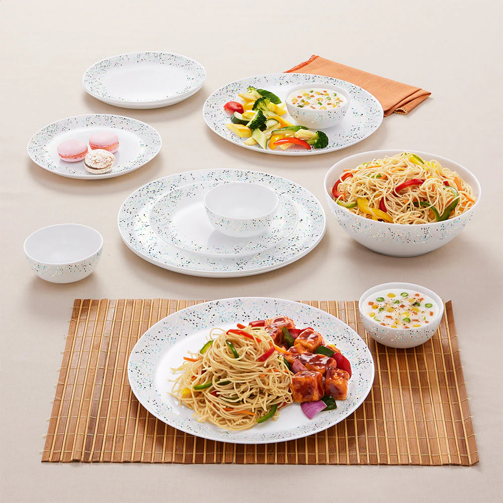 Larah by Borosil Riva Dinner Set, 10 pc