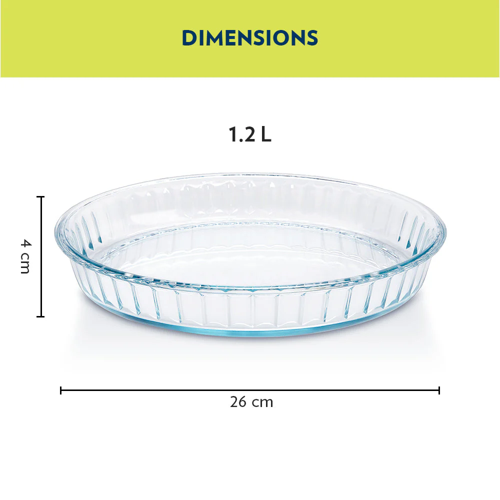 Borosil Fluted Baking Dish, 1.2L