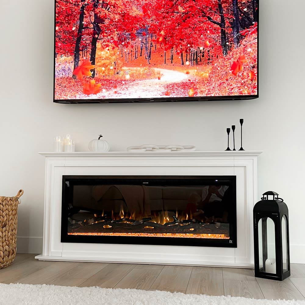 Sideline Elite 60 Inch Smart Electric Fireplace with Encase Surround Mantel