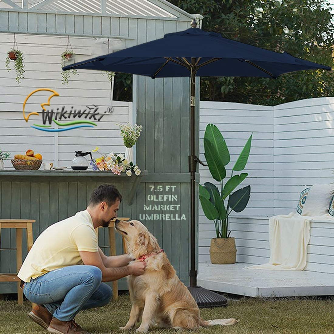 9 FT 3 Tier Patio Umbrella Outdoor Market Umbrellas