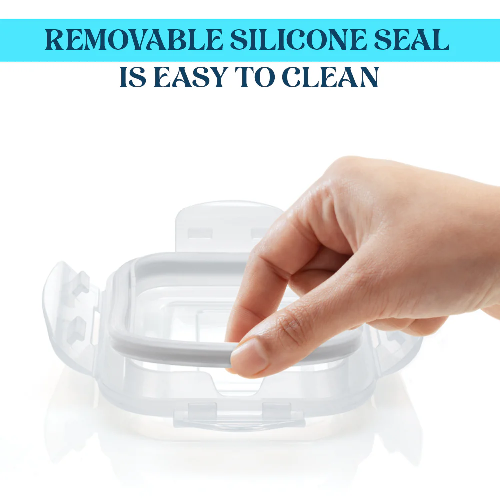 Larah Vogue Daisy Glass Lunchbox, Set of 4