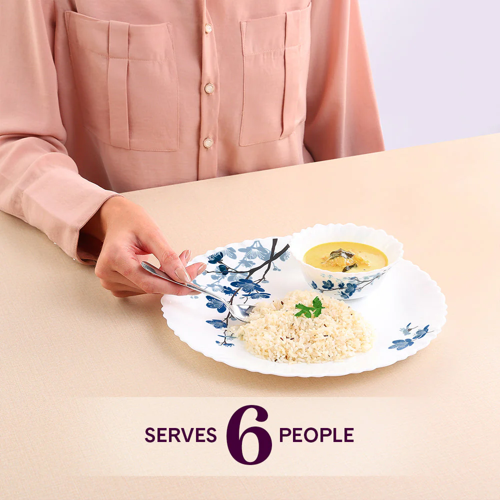 Larah by Borosil Mimosa Dinner Set, 19 pc