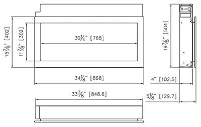 Remii 35-In Extra Slim Built-In Electric Fireplace