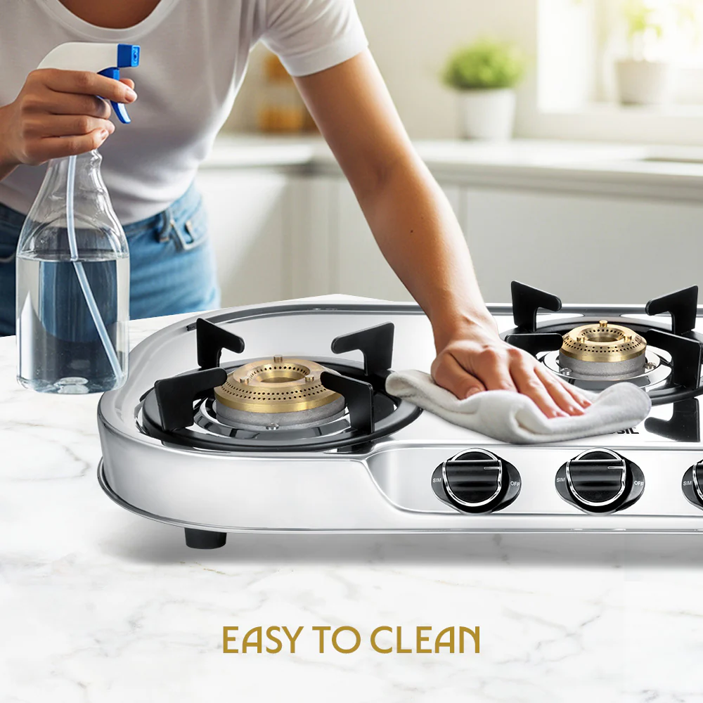 Borosil Ignite Pro Stainless Steel Gas Stove, 3 Burners