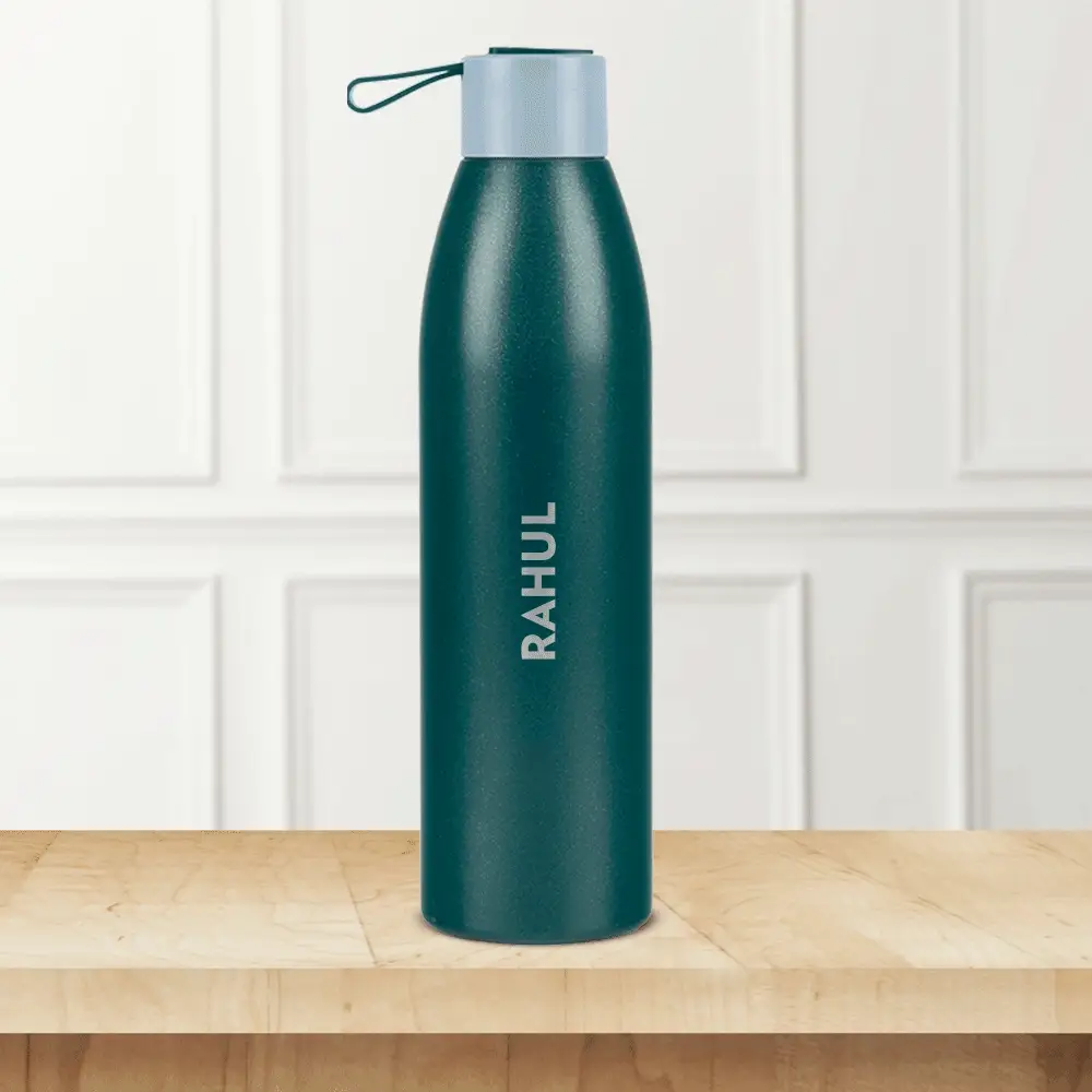 Duomate Vacuum Insulated Stainless Steel Bottle, Green, Personalise
