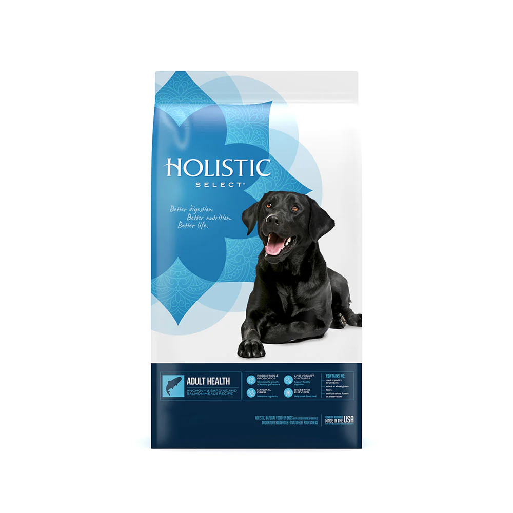 Holistic Select® Grain Free Adult & Puppy Health Salmon & Anchovy & Sardine Meal Recipe Dog Food 24 Lbs